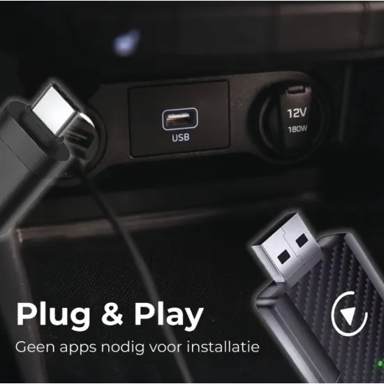 CarPlay 2in1 vezeték nélküli adapter (USB - USB Type-C) IOS/ANDROID 
