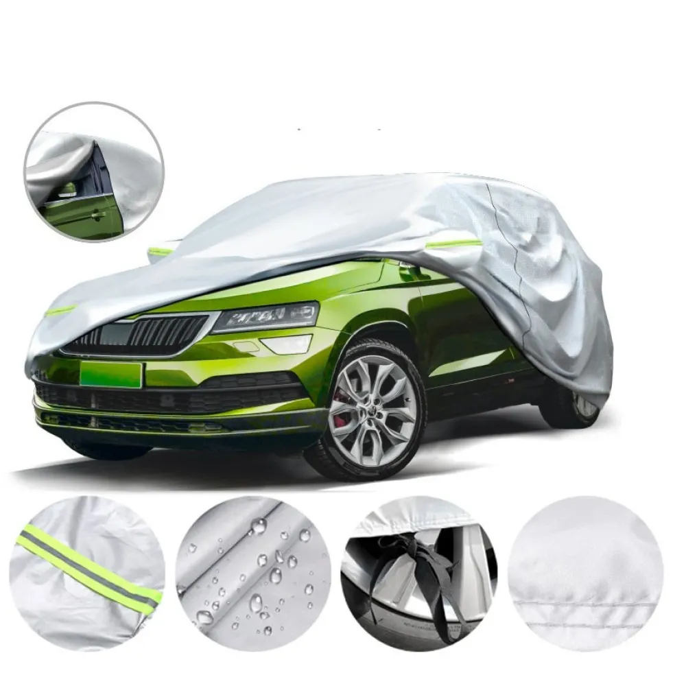 Autótakaró ponyva 3 rétegű, fényvisszaverő csíkkal SUV S-es (430 × 150 × 160) Autolife 68269