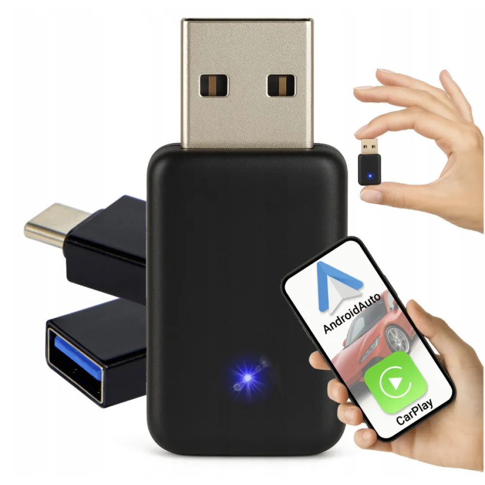 CarPlay 2in1 vezeték nélküli adapter USB IOS/ANDROID Autolife 53081
