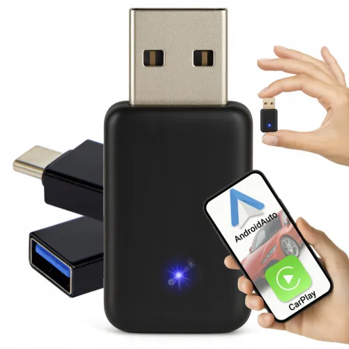 CarPlay 2in1 vezeték nélküli adapter USB IOS/ANDROID Autolife 53081