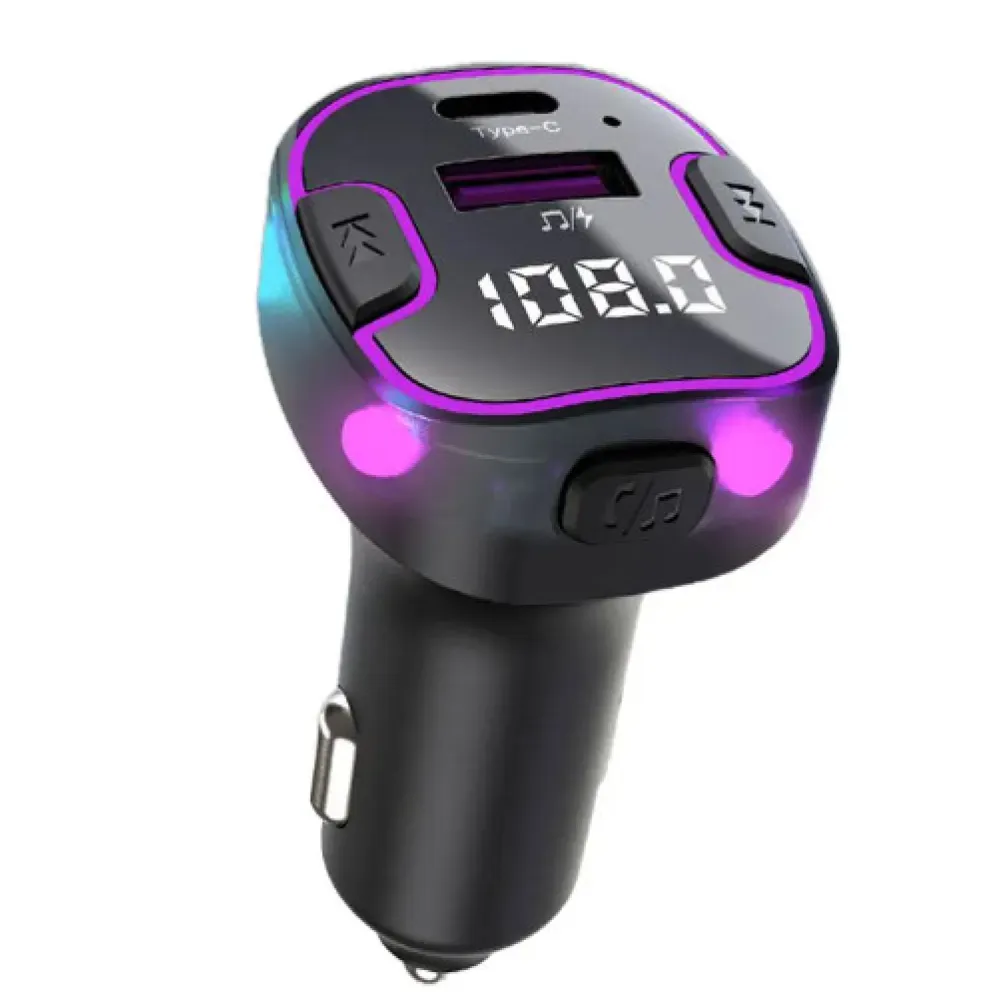 FM/Transmitter és Bluetooth kihangosító 5.3+EDR RGB - 12/24V Autolife C49