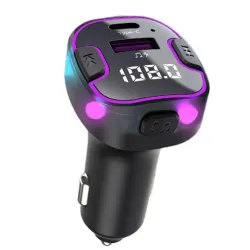 FM/Transmitter és Bluetooth kihangosító 5.3+EDR RGB - 12/24V Autolife C49