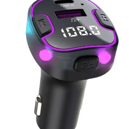 FM/Transmitter és Bluetooth kihangosító 5.3+EDR RGB - 12/24V Autolife C49