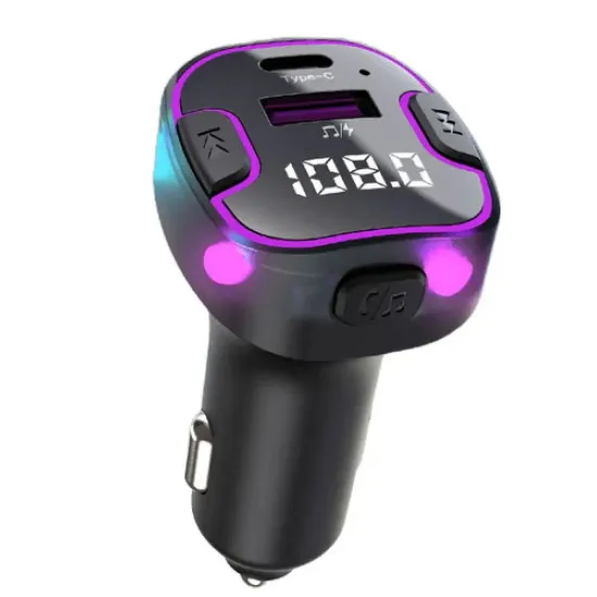 FM/Transmitter és Bluetooth kihangosító 5.3+EDR RGB - 12/24V Autolife C49