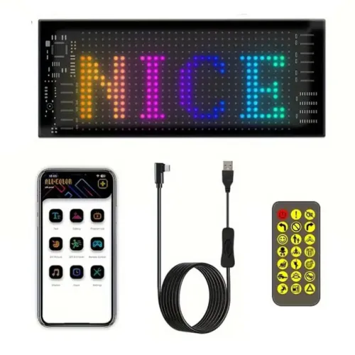 Programozható fényújság Matrix LED-es Bluetooth-os 16x32 7x17cm