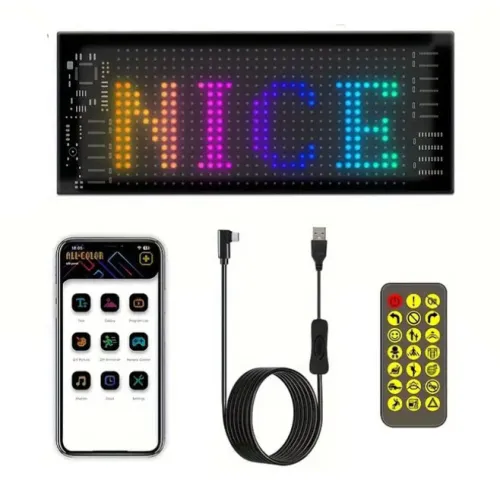 Programozható fényújság Matrix LED-es Bluetooth-os 16x32 7x17cm