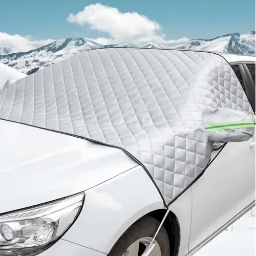 Szélvédőtakaró ponyva tükör védelemmel és mágneses rögzítéssel 145x118cm Autolife 68366