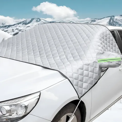 Szélvédőtakaró ponyva tükör védelemmel és mágneses rögzítéssel 145x118cm Autolife 68366