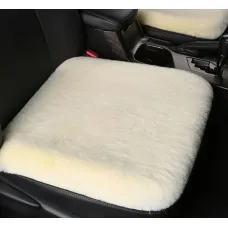 Ülésvédő, puha szőrős, fehér, Autolife 01877