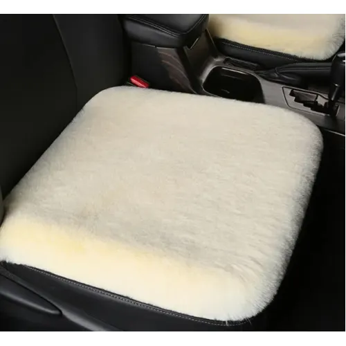 Ülésvédő, puha szőrős, fehér, Autolife 01877