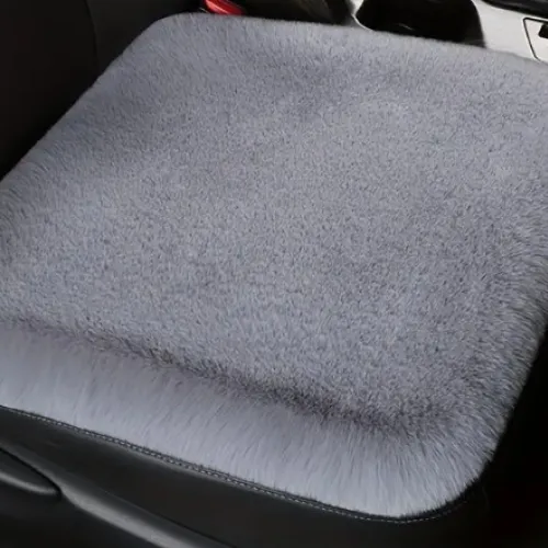 Ülésvédő, puha szőrös, szürke, Autolife 01860