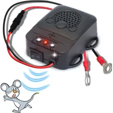 Ultrahangos és LED-es (Villanó funkciós) nyestriasztó gépjárművekhez 12V