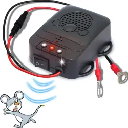 Ultrahangos és LED-es (Villanó funkciós) nyestriasztó gépjárművekhez 12V