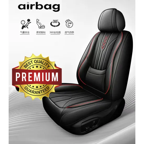 Univerzális prémium PU bőr üléshuzat garnitúra fekete-piros Autolife 02218 Univerzális prémium PU bőr üléshuzat garnitúra fekete-piros Autolife 02218