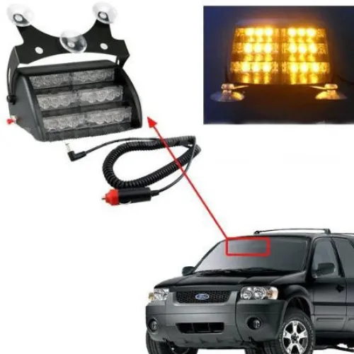 Villogófény, sárga LED-es stroboszkópos Autolife FL-WS-51034Y