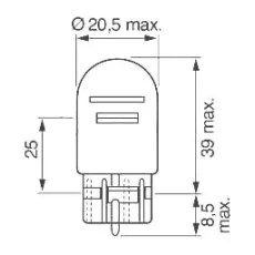 Japán autóba izzók (W21W)