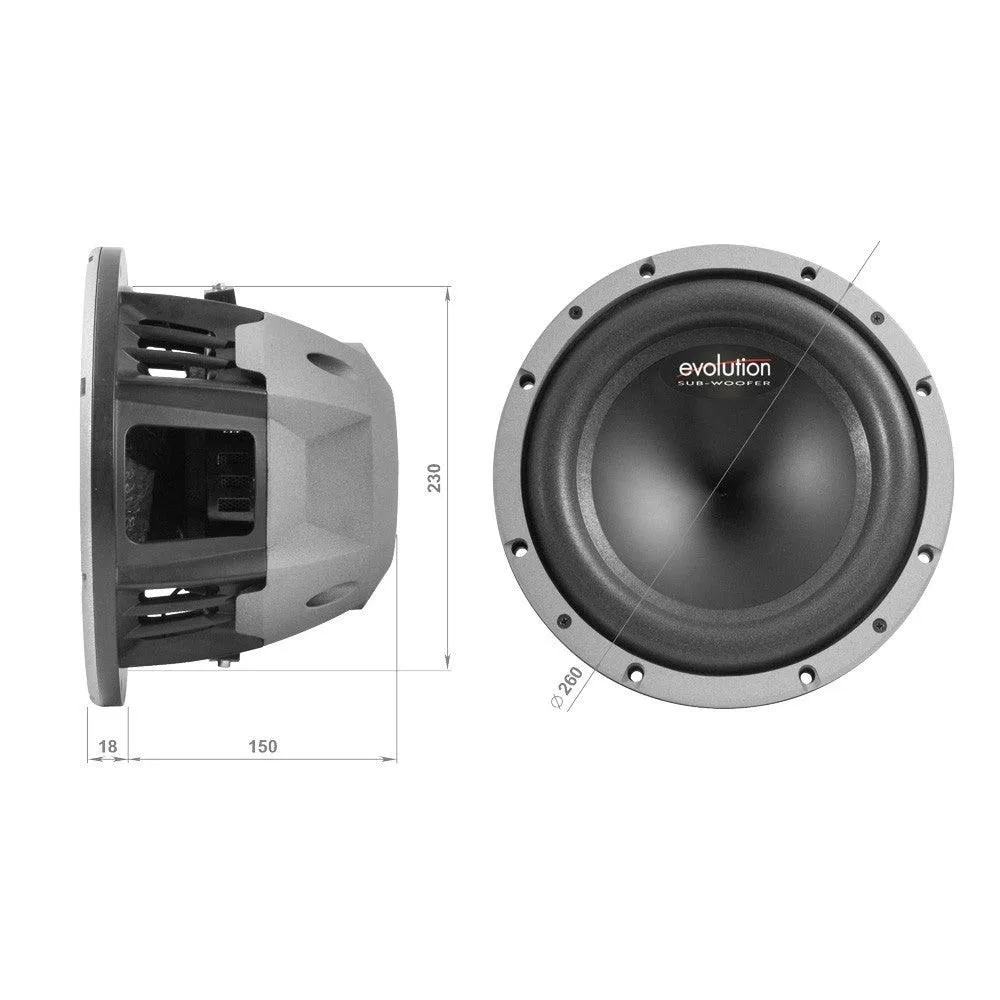 Professzionális dupla tekercses autós mélynyomó 900W, 250mm, részletgazdag basszus, Phonocar 02628