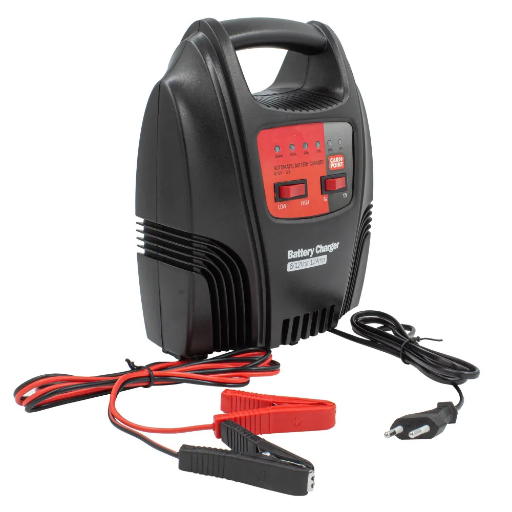 Akkutöltő, Automata, 12A, 6/12V Carpoint