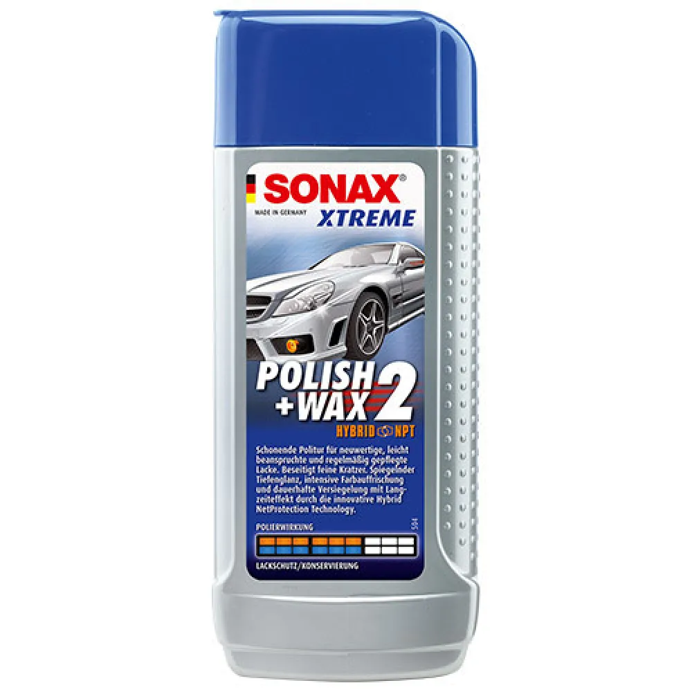 Autó polír és wax 250 ml, Sonax Xtreme Polish + Wax 2 Hybrid NPT