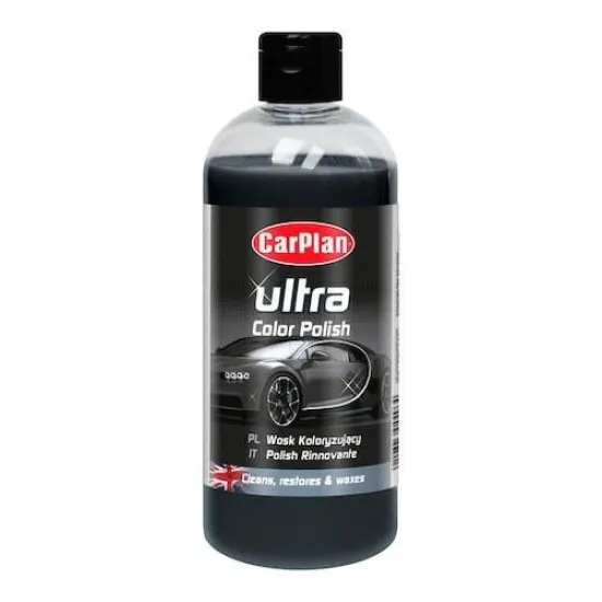 Autó színpolír, fekete színű 500 ml CarPlan Ultra Color Polish Black Autó színpolír, fekete színű 500 ml CarPlan Ultra Color Polish Black