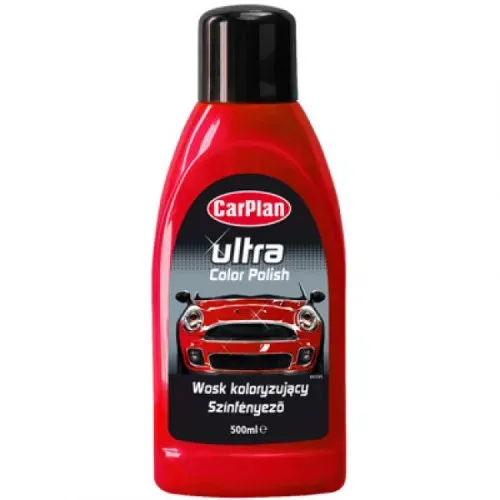 Autó színpolír, piros színű 500 ml CarPlan Ultra Color Polish Red