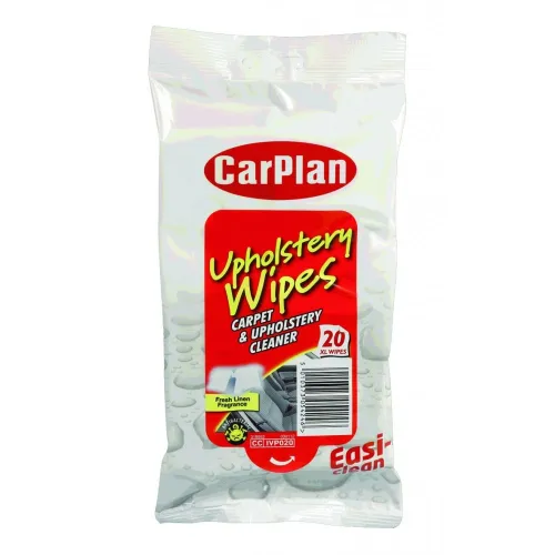 Kárpittisztító nedvesített kendő 20db-os, CarPlan Upholstery Wipes