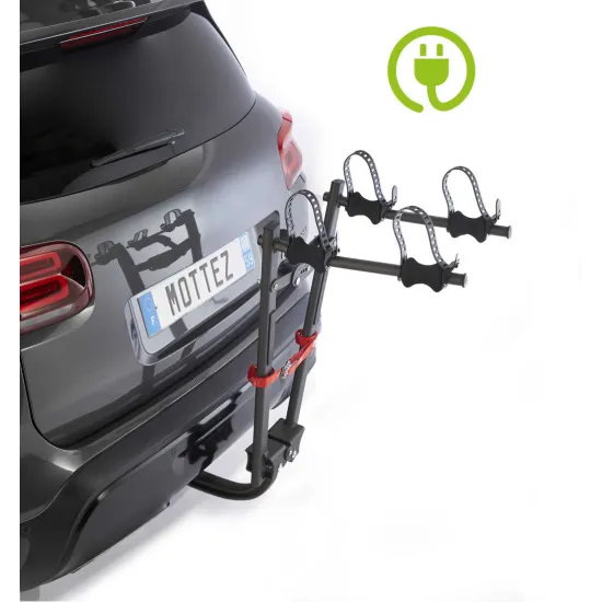 Kerékpártartó vonóhorogra, 2db E-bikehoz, Mottez Jupiter 2 Elec Kerékpártartó vonóhorogra, 2db E-bikehoz, Mottez Jupiter 2 Elec