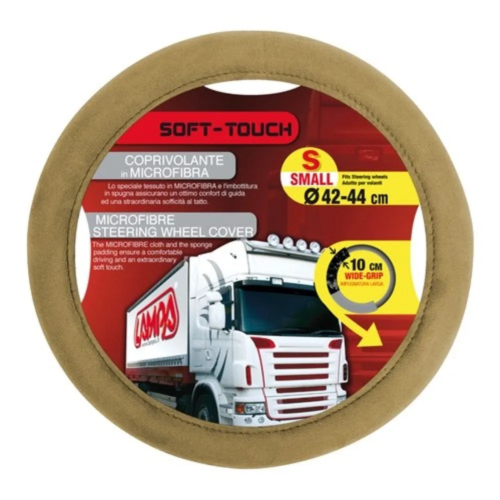 Kormányvédő 42-44cm, bézs, mikroszálas, Lampa Soft Touch