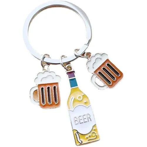 Kulcstartó sörös üveg korsóval