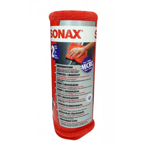 Mikroszálas, külső befejező törlőkendő 2db - 40 x 40 cm, Sonax Microfiber Cloths Exterior