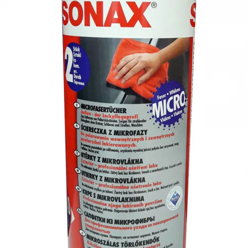 Mikroszálas, külső befejező törlőkendő 2db - 40 x 40 cm, Sonax Microfiber Cloths Exterior