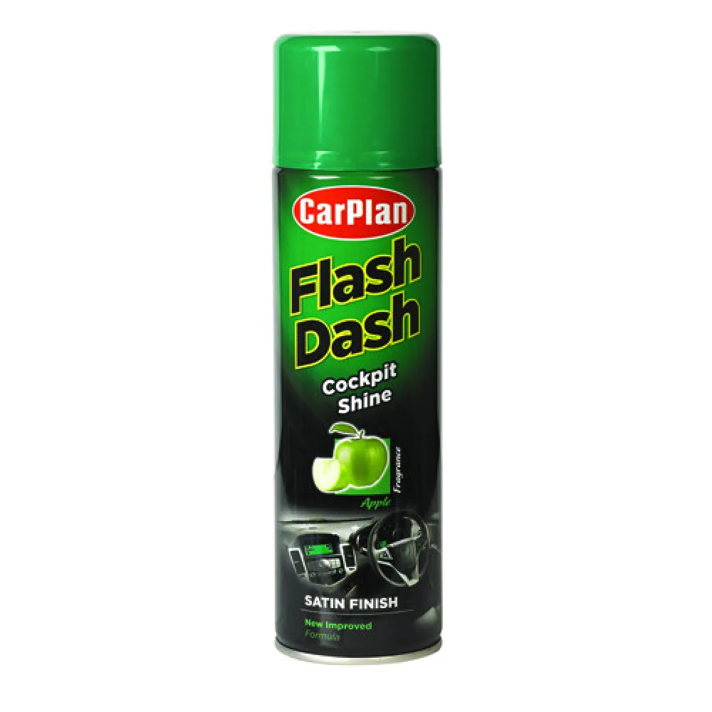 Műszerfalápoló, fényes, alma illatú spray 500 ml, CarPlan Flash Dash Cockpit Shine