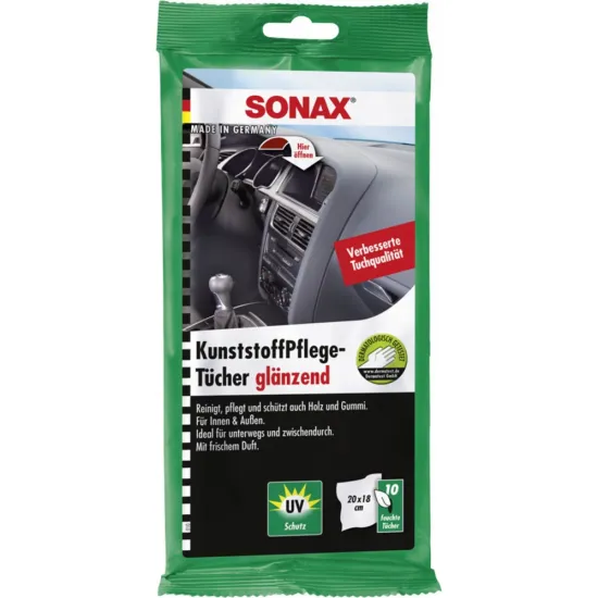 Műszerfalápoló kendő, fényes 10db-os, Sonax Dashboard Wipes Műszerfalápoló kendő, fényes 10db-os, Sonax Dashboard Wipes