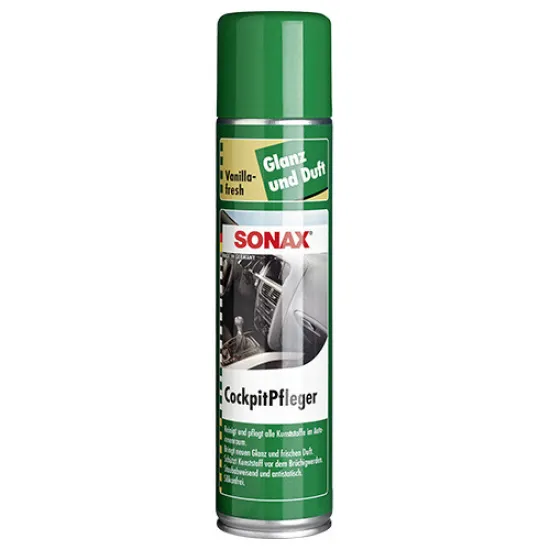 Műszerfalápoló szilikonmentes spray vanília illatú 400 ml, Sonax CockpitPfleger Vanilla-Fresh Műszerfalápoló szilikonmentes spray vanília illatú 400 ml, Sonax CockpitPfleger Vanilla-Fresh