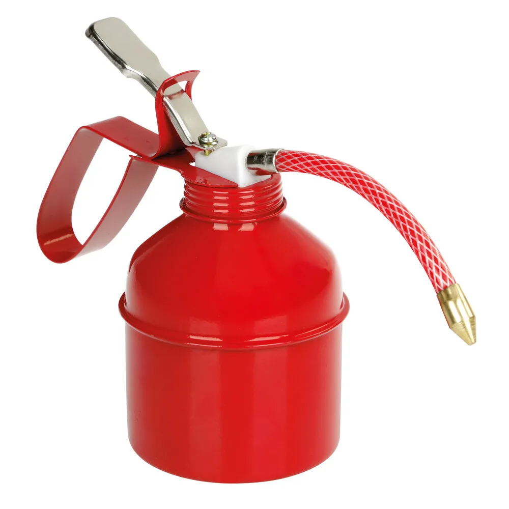 Olajozó kanna, pumpás, fém, 500 ml, Lampa Metal oil can with pump and flexible spout