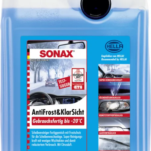 Téli Szélvédőmosó, -20°C 5L Sonax AntiFrost & Clear View
