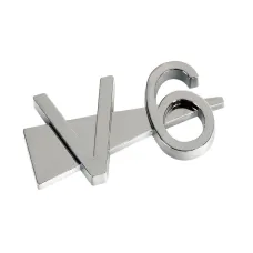 V6 Embléma - Krómozott Lampa 07209