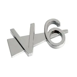 V6 Embléma - Krómozott Lampa 07209