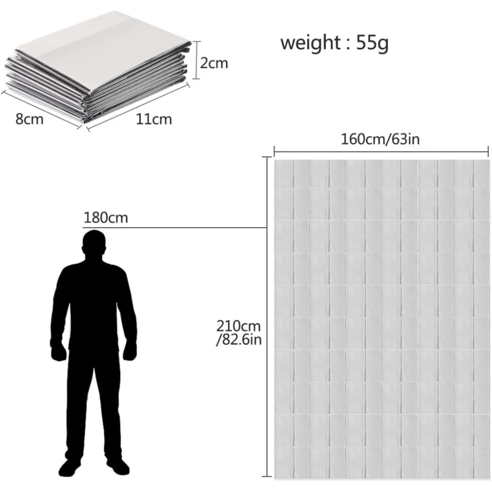 Termikus vészhelyzeti takaró 160x210 cm CM58035