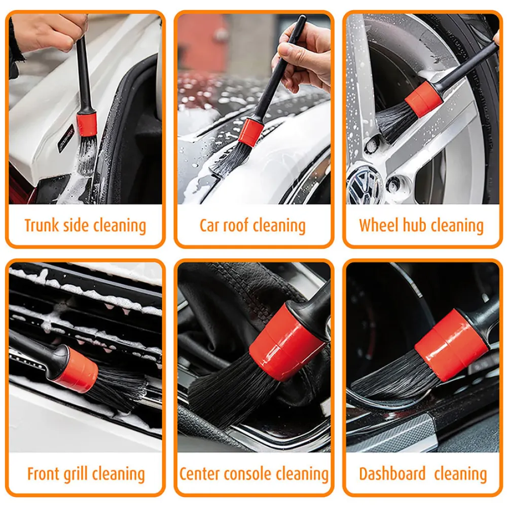 Autóápolási detailing ecset készlet 5db-os AM6261