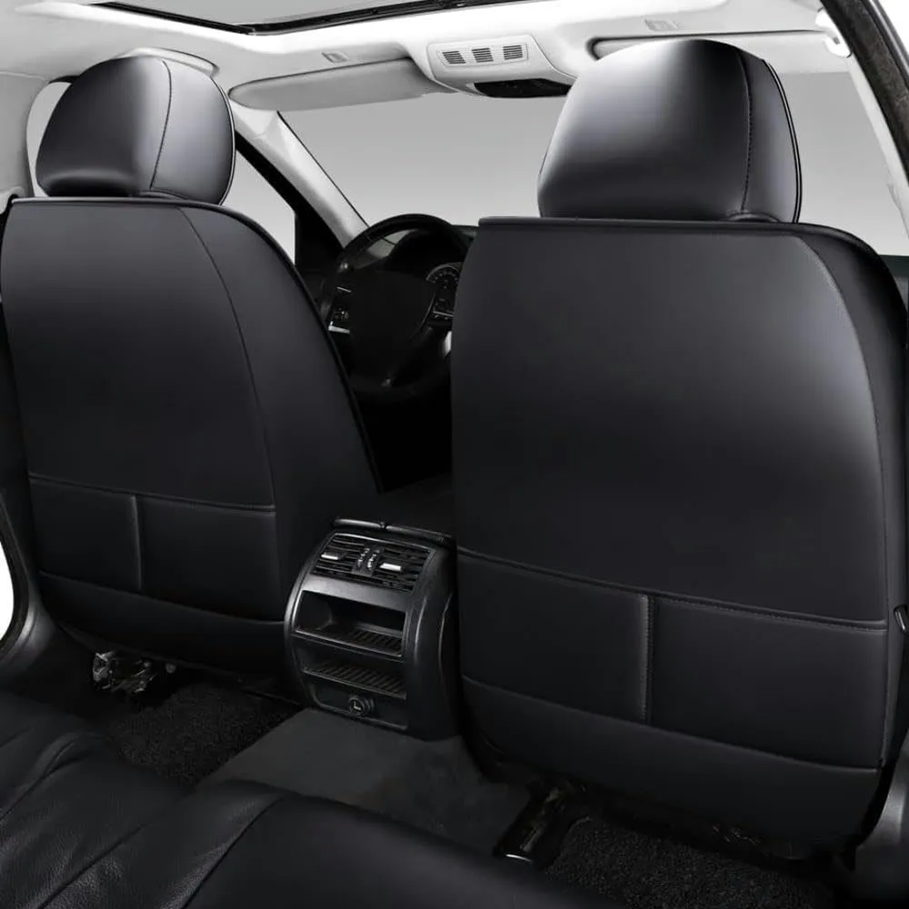 Univerzális prémium PU bőr üléshuzat garnitúra fekete-szürke Autolife 02096