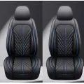 Univerzális prémium PU bőr üléshuzat garnitúra fekete-kék Autolife 02140
