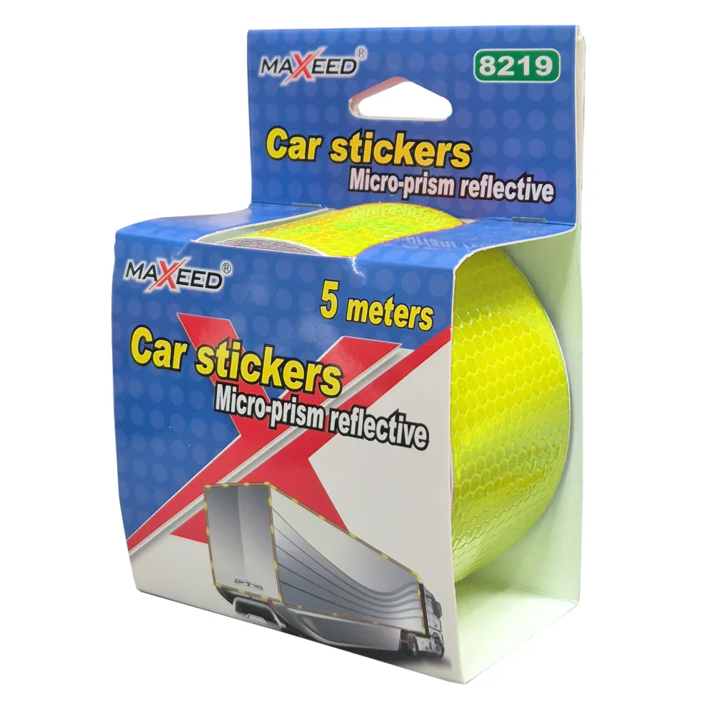 Mikroprízmás fényvisszaverő ragasztószalag sárga 5 méter Maxeed 8219C