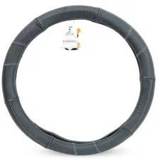 Kormányvédő 37-39cm valódi bőr, fekete-szürke AM8721