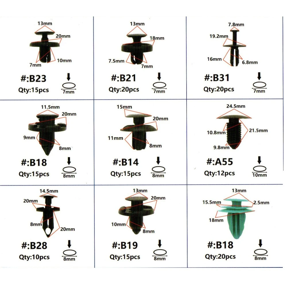 Patent készlet 299db-os Benz/Toyota/Honda/Subaru/Nissan/Mazda Autolife 41125