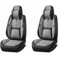 Univerzális prémium PU bőr üléshuzat garnitúra fekete-szürke Autolife 02096