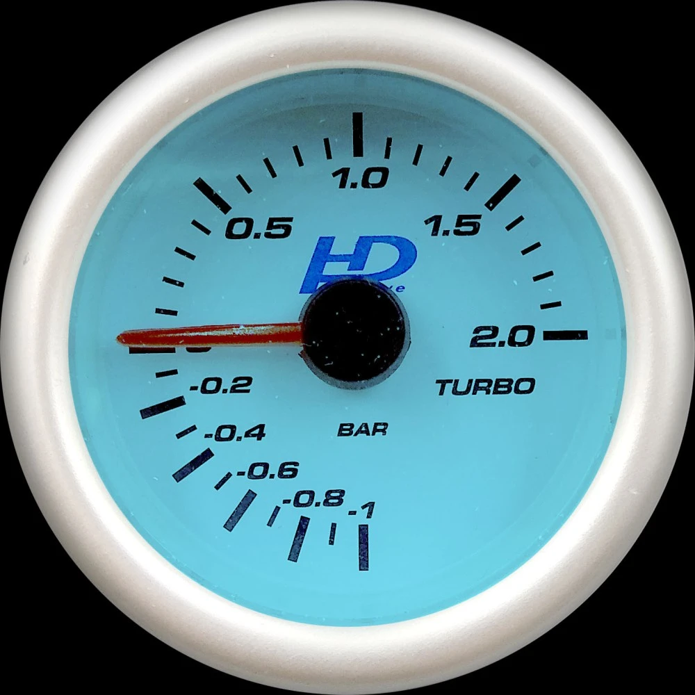 Műszer kék ledes turbónyomás mérő 52mm LED7707