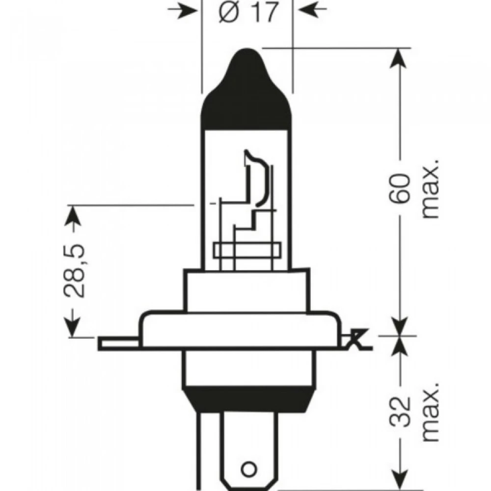 Izzó 12V/H4/60/55W White Plasma +30% (fehér) 202013