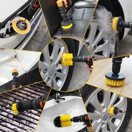 Tisztítókefe készlet (4db-os) fúrógépre szerelhető Autolife W16386