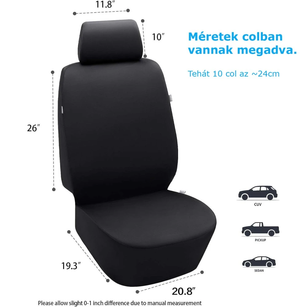 Univerzális vízhatlan üléshuzat garintúra fekete Al-929BK